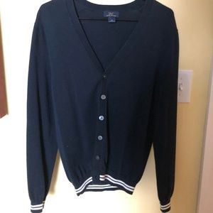 Brooks Brothers 346 Navy Blue Cotton Cardigan